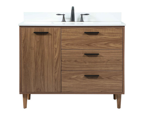 Elegant Bathroom Vanity - Walnut Brown (VF47042WB-BS)