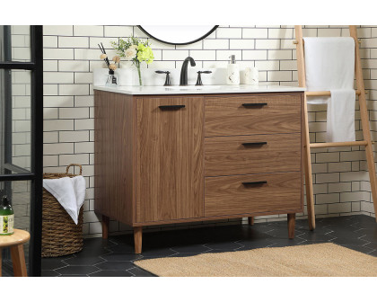 Elegant Bathroom Vanity - Walnut Brown (VF47042WB-BS)