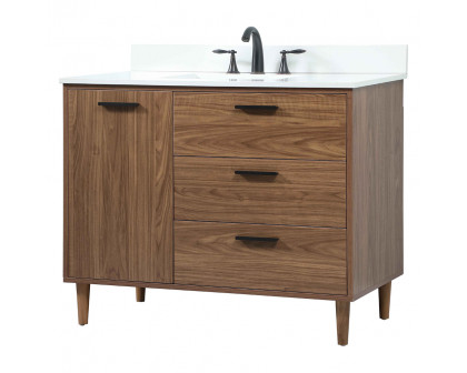 Elegant Bathroom Vanity - Walnut Brown (VF47042WB-BS)