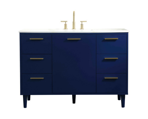 Elegant Bathroom Vanity - Blue (VF47048MBL)