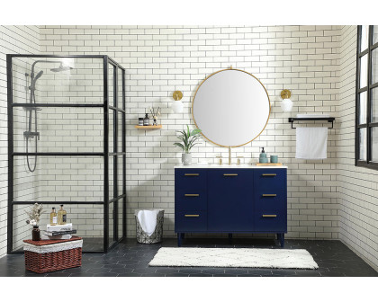 Elegant Bathroom Vanity - Blue (VF47048MBL)