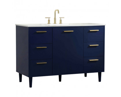 Elegant Bathroom Vanity - Blue (VF47048MBL)