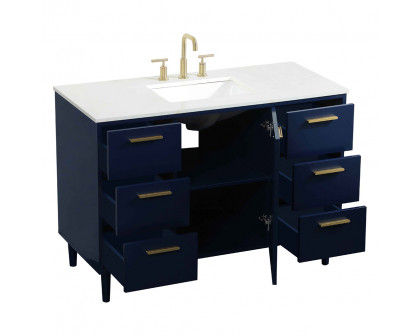 Elegant Bathroom Vanity - Blue (VF47048MBL)