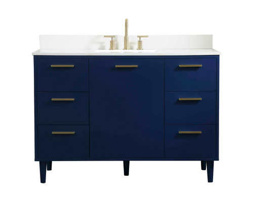 Elegant Bathroom Vanity - Blue (VF47048MBL-BS)