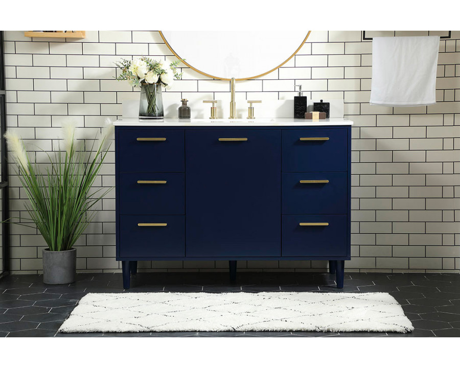 Elegant Bathroom Vanity - Blue (VF47048MBL-BS)