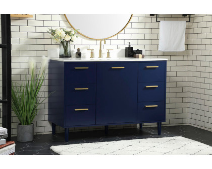 Elegant Bathroom Vanity - Blue (VF47048MBL-BS)