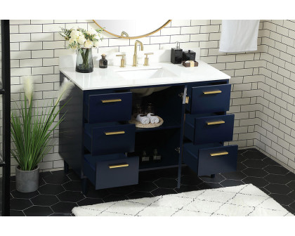 Elegant Bathroom Vanity - Blue (VF47048MBL-BS)