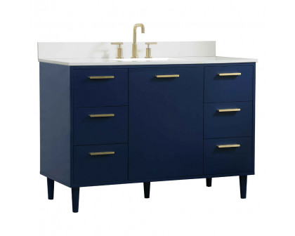 Elegant Bathroom Vanity - Blue (VF47048MBL-BS)