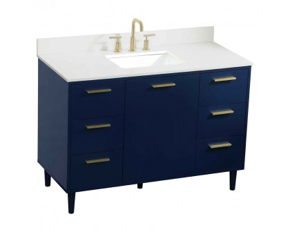 Elegant Bathroom Vanity - Blue (VF47048MBL-BS)