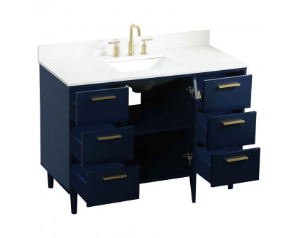 Elegant Bathroom Vanity - Blue (VF47048MBL-BS)