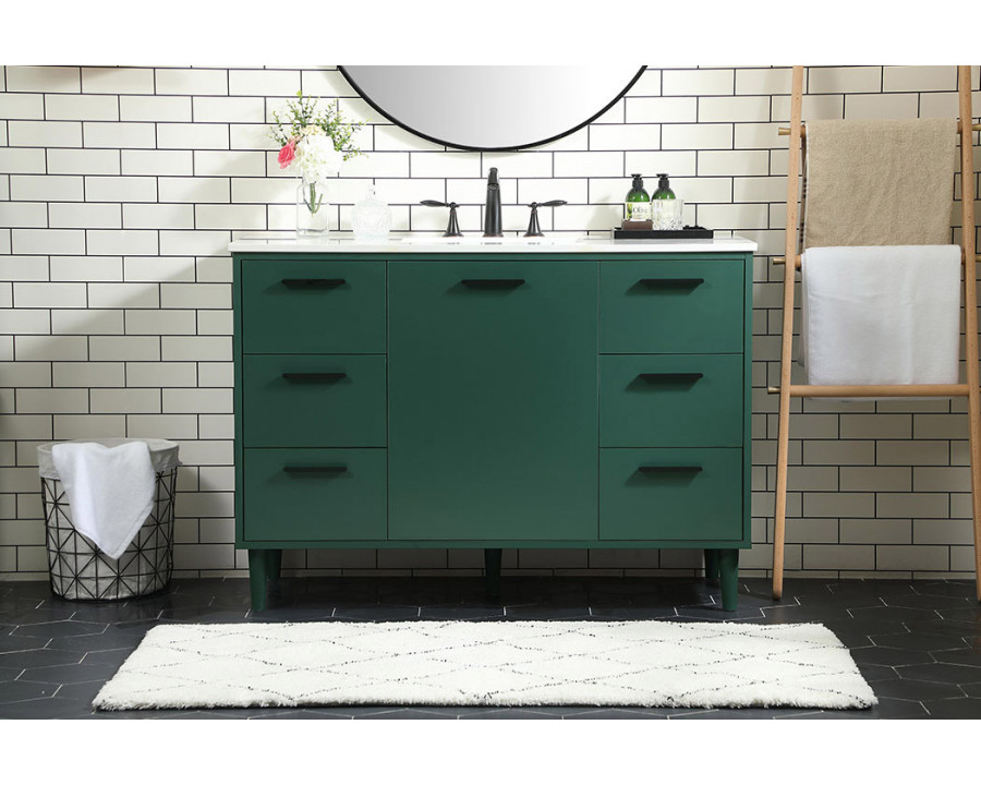 Elegant Bathroom Vanity - Green (VF47048MGN)