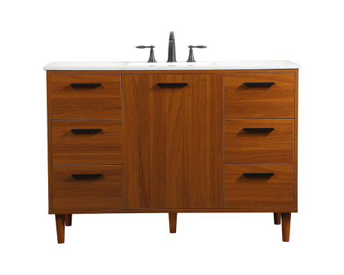 Elegant Bathroom Vanity - Teak (VF47048MTK)