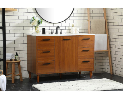 Elegant Bathroom Vanity - Teak (VF47048MTK)