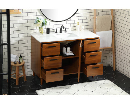 Elegant Bathroom Vanity - Teak (VF47048MTK)