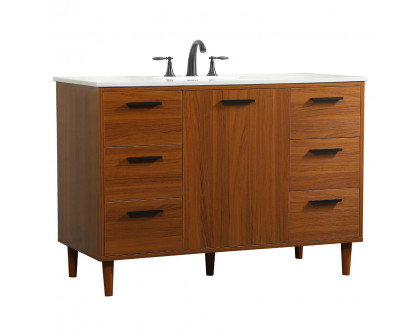 Elegant Bathroom Vanity - Teak (VF47048MTK)