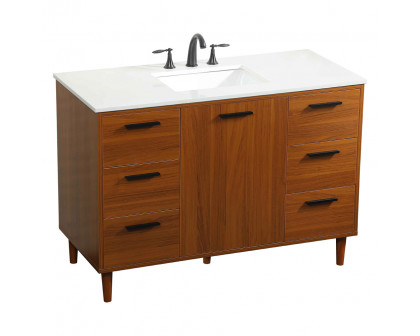 Elegant Bathroom Vanity - Teak (VF47048MTK)