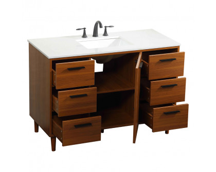 Elegant Bathroom Vanity - Teak (VF47048MTK)