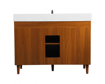 Elegant Bathroom Vanity - Teak (VF47048MTK-BS)