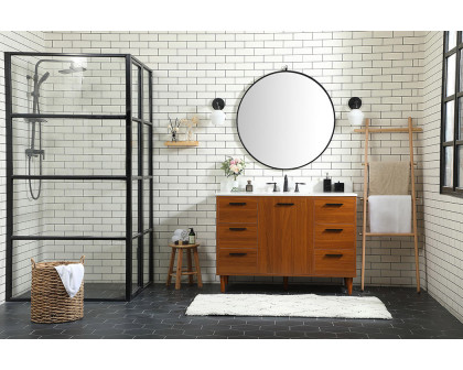 Elegant Bathroom Vanity - Teak (VF47048MTK-BS)