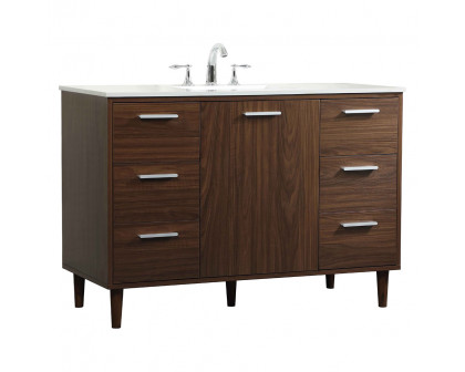 Elegant Bathroom Vanity - Walnut (VF47048MWT)