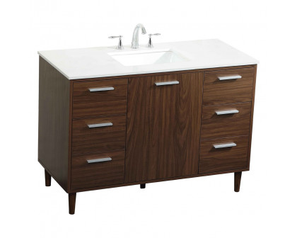 Elegant Bathroom Vanity - Walnut (VF47048MWT)