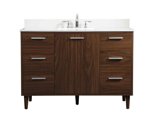 Elegant Bathroom Vanity - Walnut (VF47048MWT-BS)