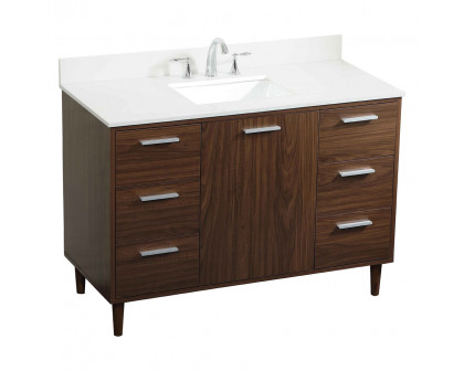 Elegant Bathroom Vanity - Walnut (VF47048MWT-BS)