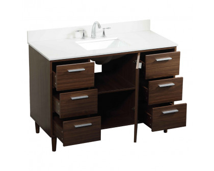 Elegant Bathroom Vanity - Walnut (VF47048MWT-BS)