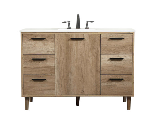 Elegant Bathroom Vanity - Natural Oak (VF47048NT)