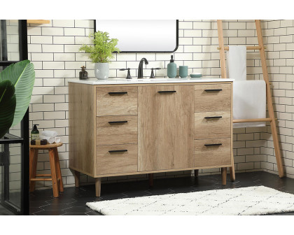 Elegant Bathroom Vanity - Natural Oak (VF47048NT)