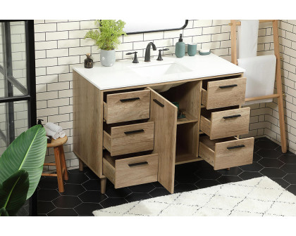 Elegant Bathroom Vanity - Natural Oak (VF47048NT)