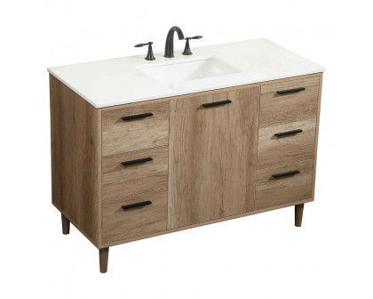 Elegant Bathroom Vanity - Natural Oak (VF47048NT)