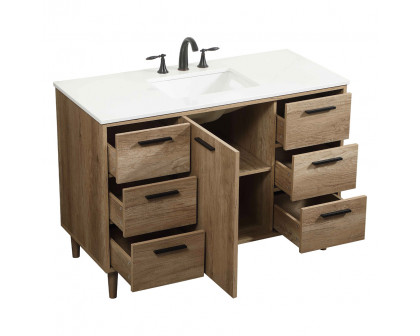 Elegant Bathroom Vanity - Natural Oak (VF47048NT)