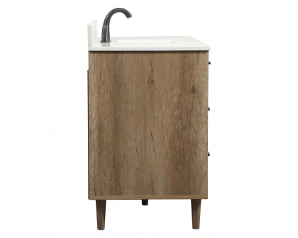 Elegant Bathroom Vanity - Natural Oak (VF47048NT-BS)