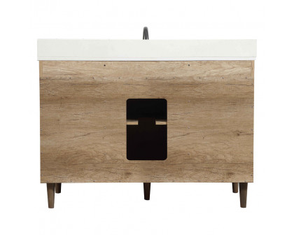 Elegant Bathroom Vanity - Natural Oak (VF47048NT-BS)