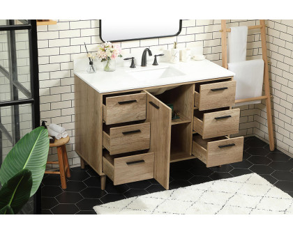 Elegant Bathroom Vanity - Natural Oak (VF47048NT-BS)