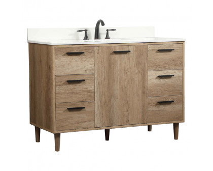 Elegant Bathroom Vanity - Natural Oak (VF47048NT-BS)