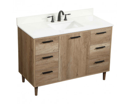 Elegant Bathroom Vanity - Natural Oak (VF47048NT-BS)