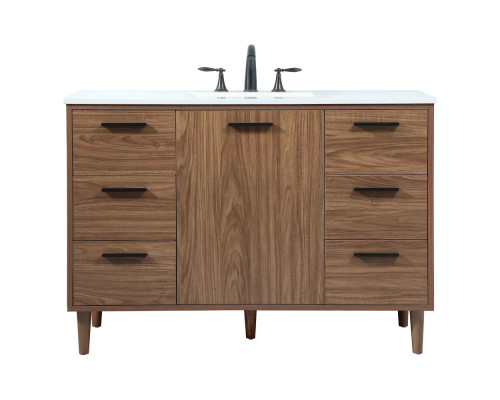 Elegant Bathroom Vanity - Walnut Brown (VF47048WB)