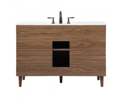 Elegant Bathroom Vanity - Walnut Brown (VF47048WB)