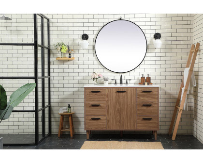 Elegant Bathroom Vanity - Walnut Brown (VF47048WB)