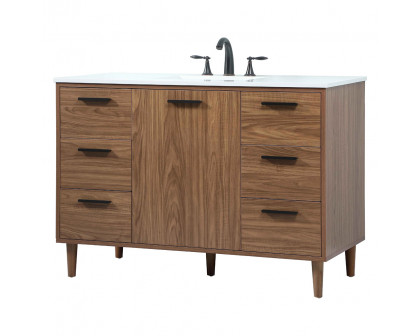 Elegant Bathroom Vanity - Walnut Brown (VF47048WB)