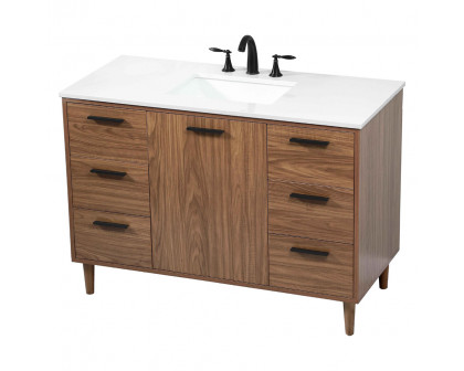 Elegant Bathroom Vanity - Walnut Brown (VF47048WB)