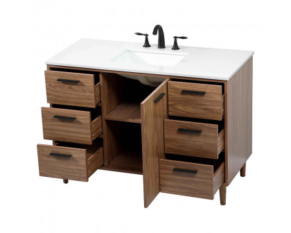 Elegant Bathroom Vanity - Walnut Brown (VF47048WB)