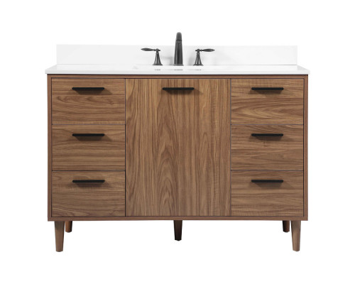 Elegant Bathroom Vanity - Walnut Brown (VF47048WB-BS)