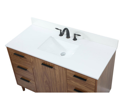 Elegant Bathroom Vanity - Walnut Brown (VF47048WB-BS)