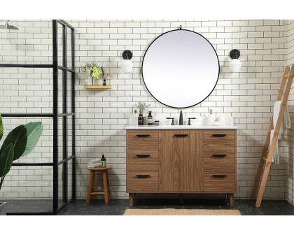 Elegant Bathroom Vanity - Walnut Brown (VF47048WB-BS)