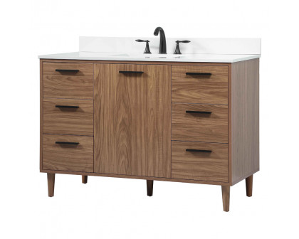 Elegant Bathroom Vanity - Walnut Brown (VF47048WB-BS)