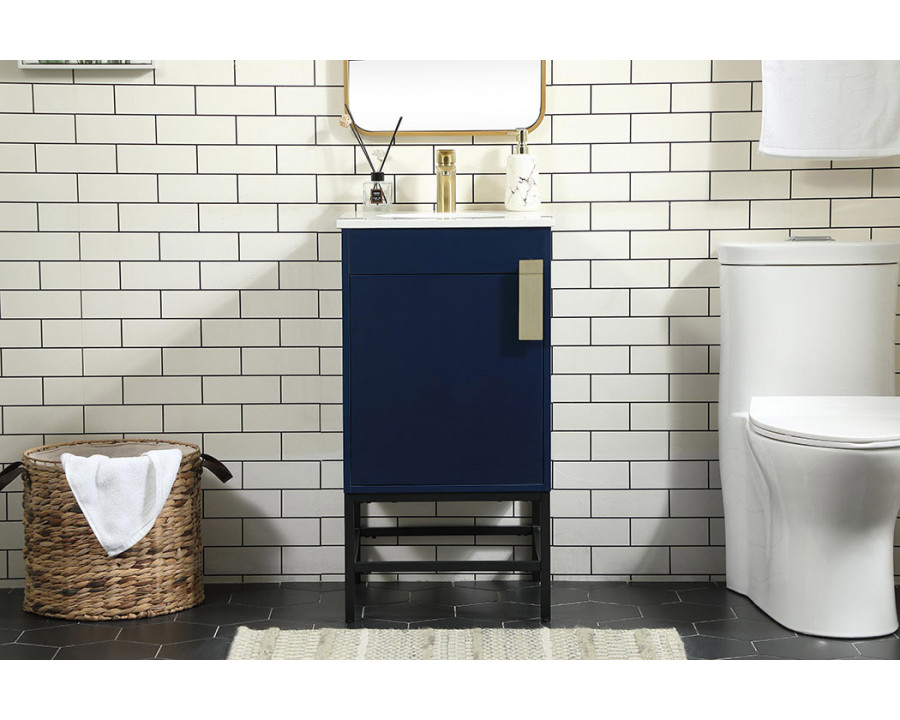 Elegant Bathroom Vanity - Blue (VF48818MBL)