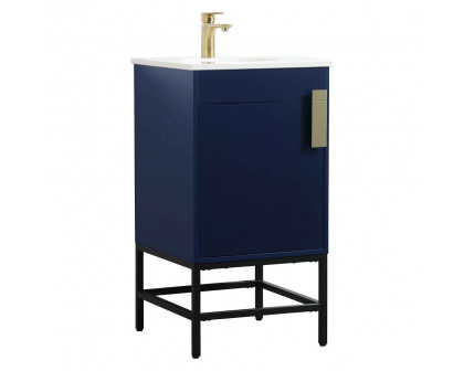 Elegant Bathroom Vanity - Blue (VF48818MBL)